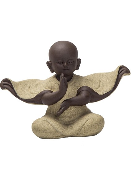 Seramik Budist Keşiş Heykelcik Meditasyon Heykeli Koleksiyon Buda Rahipleri Sarı (Yurt Dışından) fiyatları