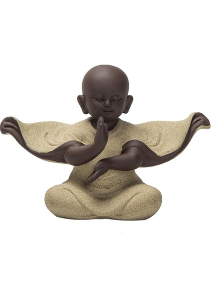 Seramik Budist Keşiş Heykelcik Meditasyon Heykeli Koleksiyon Buda Rahipleri Sarı (Yurt Dışından) fırsatları