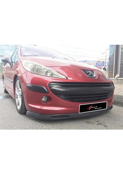 Peugeot 307 Uyumlu Yeni Model Laguna Lip 2 Parça Izgaralı Tampon Eki Karlık