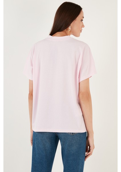 Oversize % 100 Pamuk Bisiklet Yaka Basic Bayan T Shirt 5864489 indirimleri