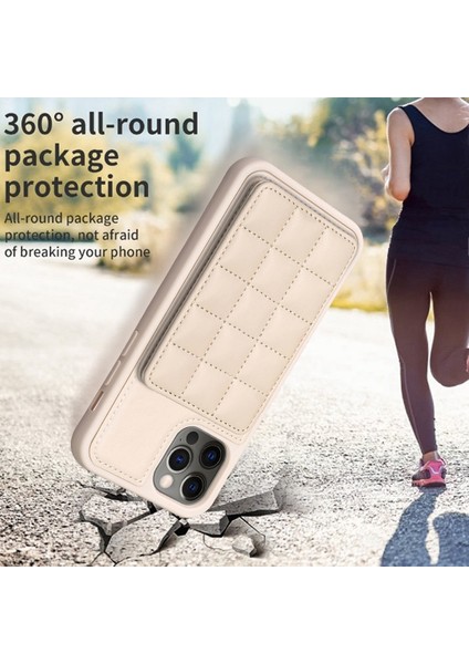 Apple iPhone 11 Pu Deri Kaplamalı Tpu Kasa Kart Tutucu Kickstand Telefon Kapağı (Yurt Dışından)