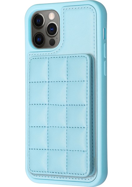 Apple iPhone 11 Pu Deri Kaplamalı Tpu Kasa Kart Tutucu Kickstand Telefon Kapağı (Yurt Dışından)
