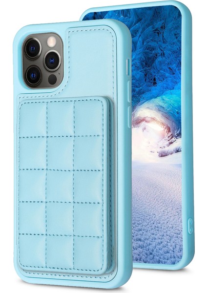 Apple iPhone 11 Pu Deri Kaplamalı Tpu Kasa Kart Tutucu Kickstand Telefon Kapağı (Yurt Dışından)