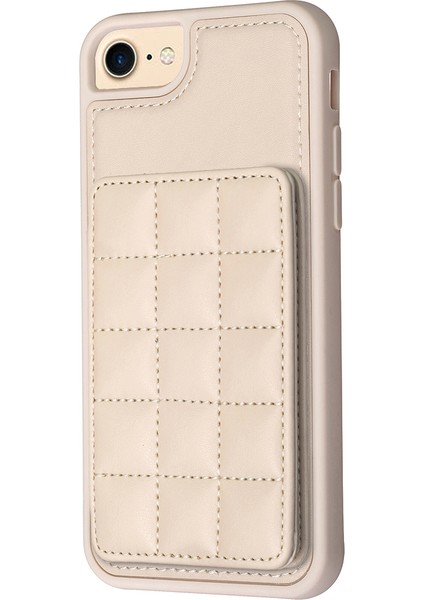 Apple iPhone 6 / 6s / 7/8 / Se (2020) / Se (2022) Kickstand Deri+Tpu Telefon Kapağı Kart Tutucu Kılıfı (Yurt Dışından)