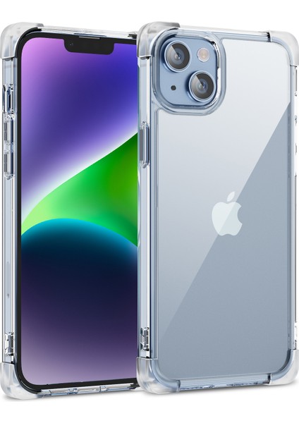 Apple iPhone 14 Frosted Shockproof Cover Tpu+Akrilik Anti-Çizelge Telefon Kılıfı (Yurt Dışından)