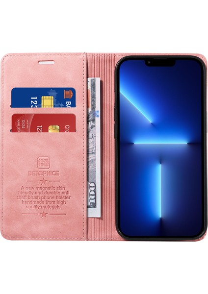 Cüzdan Telefon Kabuğu Apple iPhone 13 Pro Max , Pu Deri Stand Kapağı Rfıd Engelleyen Telefon Kılıfı (Yurt Dışından) fiyatları