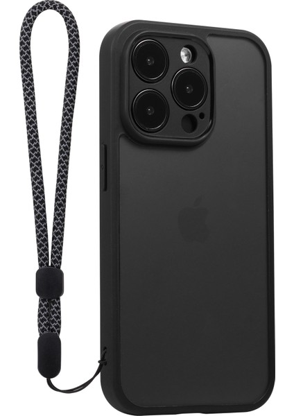 Apple iPhone 14 Pro Max Passicate Cutout Telefon Kılıfı Pc+Tpu Bilek Kayışı ile Arka Kapak (Yurt Dışından)