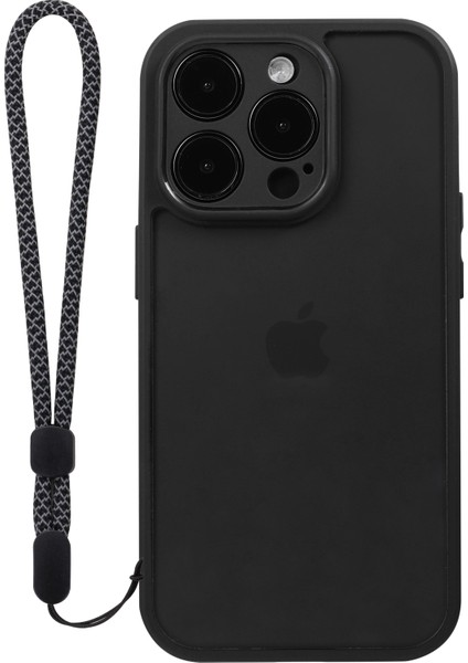 Apple iPhone 14 Pro Max Passicate Cutout Telefon Kılıfı Pc+Tpu Bilek Kayışı ile Arka Kapak (Yurt Dışından)