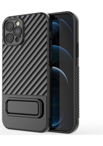 Apple iPhone 12 Pro , Kickstand Design Shockproof Tpu Telefon Kılıfı (Yurt Dışından)