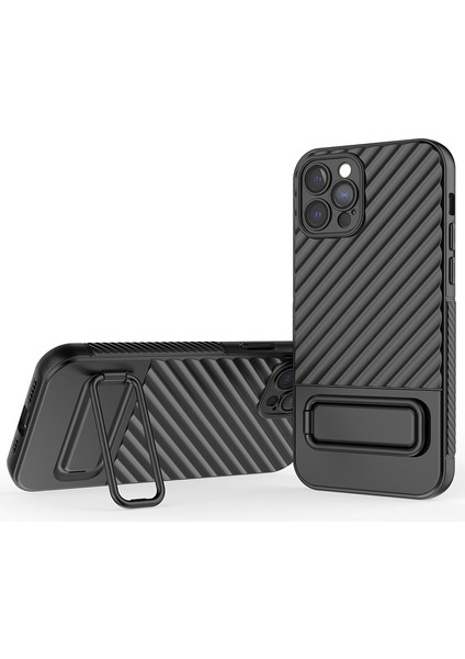 Apple iPhone 12 Pro , Kickstand Design Shockproof Tpu Telefon Kılıfı (Yurt Dışından)