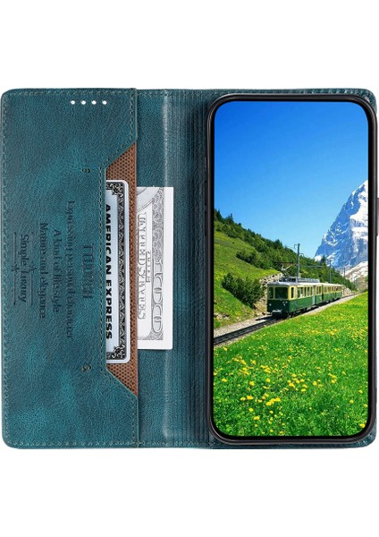 Apple iPhone 6 / 6s / 7/8 / Se (2020) / Se (2022) Stand Rfıd Engelleme Deri Telefon Kapağı Cüzdan Kılıfı (Yurt Dışından)