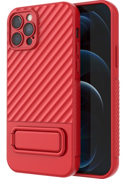 Apple iPhone 12 Pro , Kickstand Design Shockproof Tpu Telefon Kılıfı (Yurt Dışından)