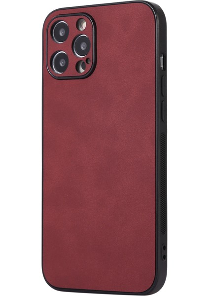 Apple iPhone 13 Pro Shock Proof Telefon Kapağı Pu Deri Kaplamalı Tpu Kılıfı (Yurt Dışından)