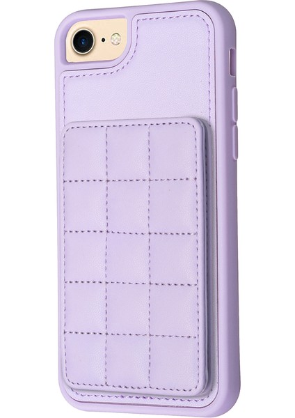 Apple iPhone 6 / 6s / 7/8 / Se (2020) / Se (2022) Kickstand Deri+Tpu Telefon Kapağı Kart Tutucu Kılıfı (Yurt Dışından)
