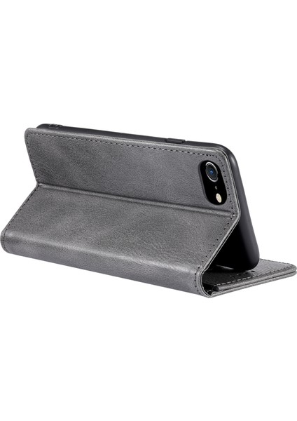 Apple iPhone 6 / 6s / 7/8 / Se (2020) / Se (2022) Stand Rfıd Engelleme Deri Telefon Kapağı Cüzdan Kılıfı (Yurt Dışından)
