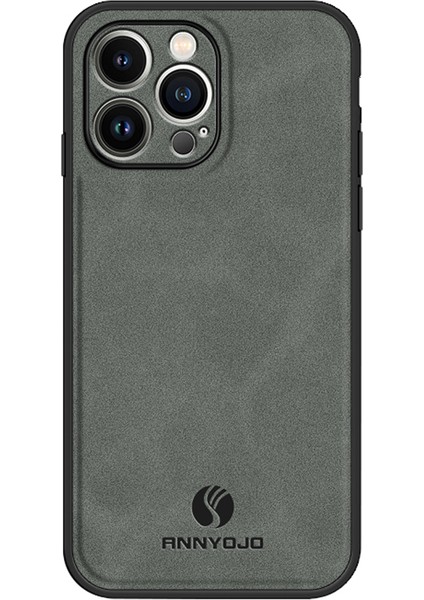Apple iPhone 14 Pro Pu Deri Kaplamalı Pc+Tpu Kasa Desteği Manyetik Araç Montajı (Yurt Dışından)