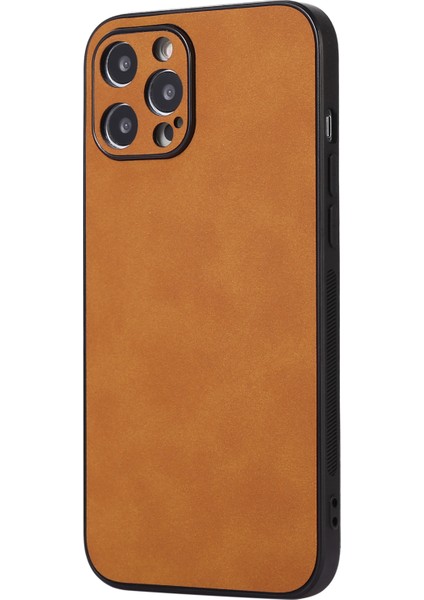 Apple iPhone 13 Pro Shock Proof Telefon Kapağı Pu Deri Kaplamalı Tpu Kılıfı (Yurt Dışından)