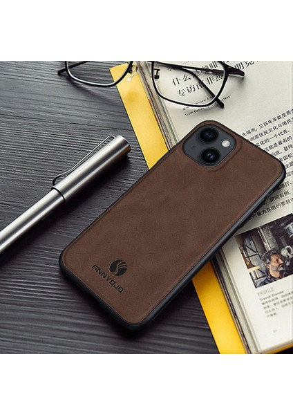 Apple iPhone 14 Telefon Kasası Desteği Manyetik Araba Montajı Pu Deri Kaplı Pc+Tpu Kapağı (Yurt Dışından)