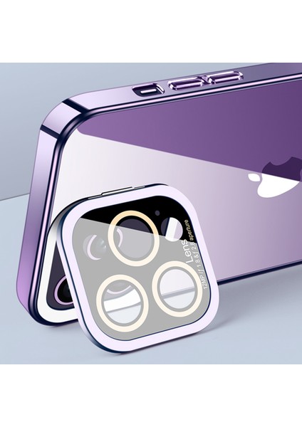 Apple iPhone 12 Pro Electroleating Tpu Telefon Kılıfı Cam Kamera Film Kickstand Back Cover (Yurt Dışından) modelleri