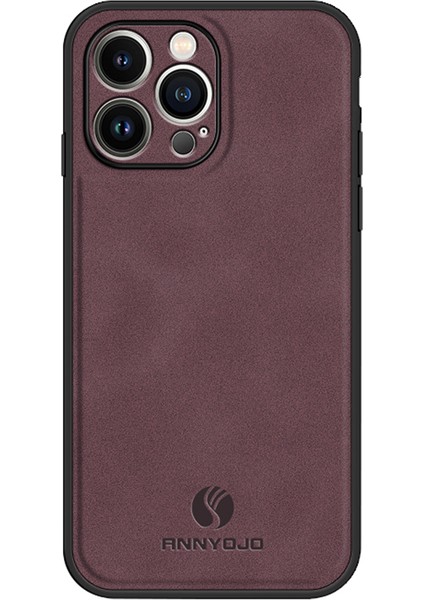Apple iPhone 13 Pro Max Pu Deri Kaplamalı Pc+Tpu Anti-Drop Telefon Kılıfı Desteği Manyetik Araç Montajı (Yurt Dışından)