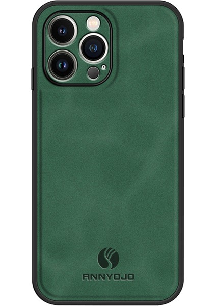 Apple iPhone 13 Pro Max Pu Deri Kaplamalı Pc+Tpu Anti-Drop Telefon Kılıfı Desteği Manyetik Araç Montajı (Yurt Dışından)