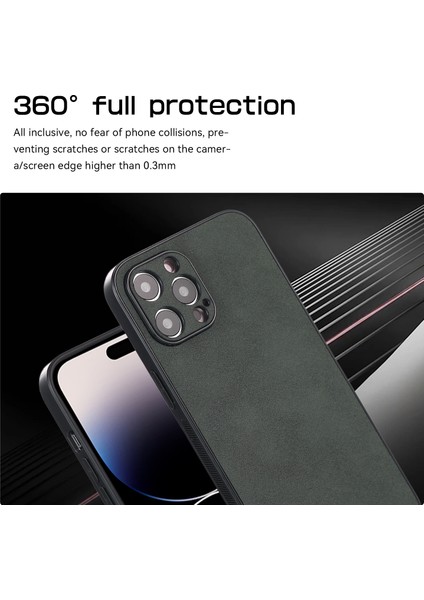 Apple iPhone 14 Pro Çizilmeye Dayanıklı Telefon Kılıfı Pu Deri Kaplı Tpu Kılıf (Yurt Dışından) indirimleri