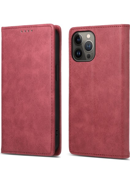 Apple iPhone 13 Pro Pu Deri Rfid Engelleme Stand Telefon Kapağı Iş Cüzdan Kılıfı (Yurt Dışından)