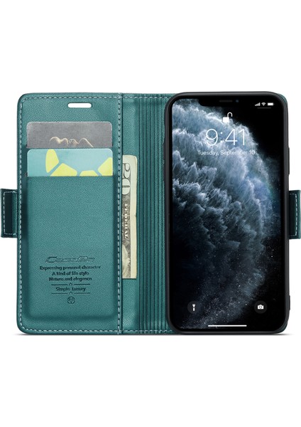 Apple iPhone 11 Pro , Rfıd Engelleme Litchi Doku Cüzdan Kapağı Deri Telefon Kılıfı (Yurt Dışından)