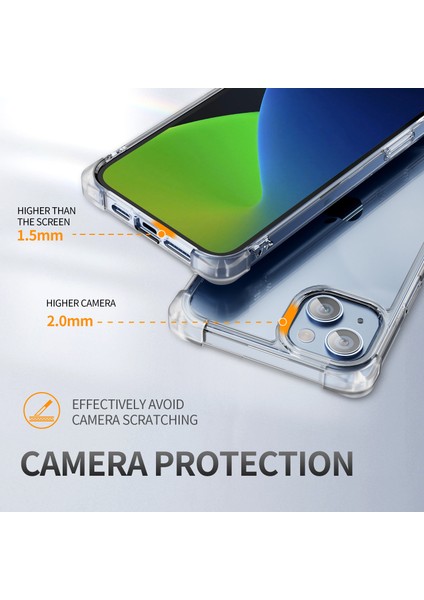 Apple iPhone 13 Drop Geçirmez Arka Kapak Tpu+Acrylicmatte Telefon Kılıfı (Yurt Dışından)