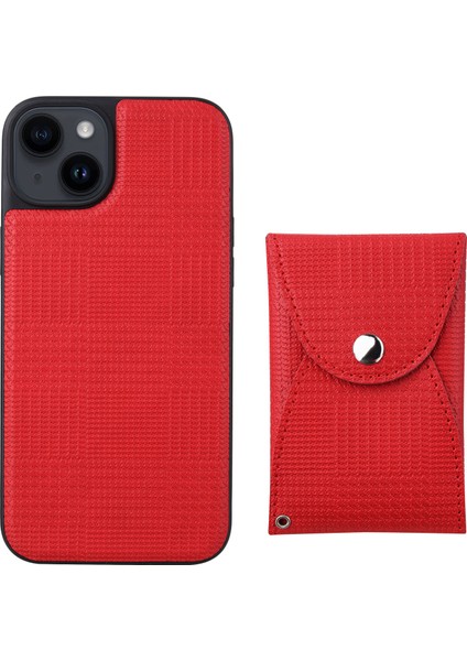 Apple iPhone 14 Plus Pc+Tpu+Pu Deri Telefon Kapağı Çıkarılabilir Manyetik Cüzdan Kılıfı (Yurt Dışından)
