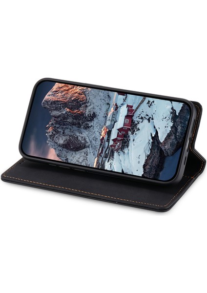 Apple iPhone 14 Pro Max Rfıd Engelleme Telefon Kılıfı Pu Deri Cüzdan Stand Iş Kapağı (Yurt Dışından)