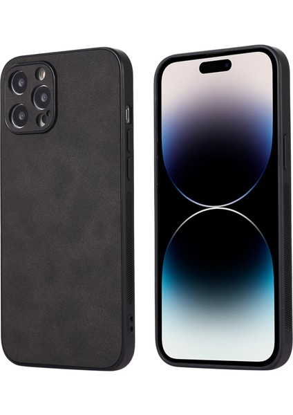 Apple iPhone 14 Pro Max Güz Kanıtı Telefon Kapağı Pu Deri Kaplamalı Tpu Koruyucu Kılıf (Yurt Dışından)