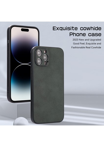 Apple iPhone 14 Pro Max Güz Kanıtı Telefon Kapağı Pu Deri Kaplamalı Tpu Koruyucu Kılıf (Yurt Dışından) fırsatları