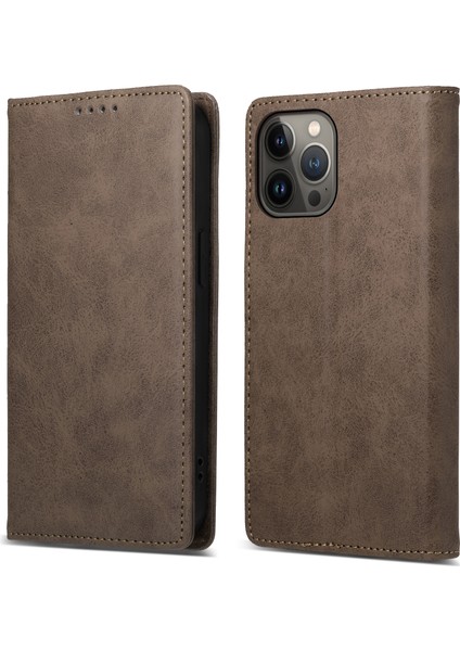 Apple iPhone 13 Pro Max Protector Cover Rfıd Engelleme Cüzdan Deri Telefon Kılıfı (Yurt Dışından)