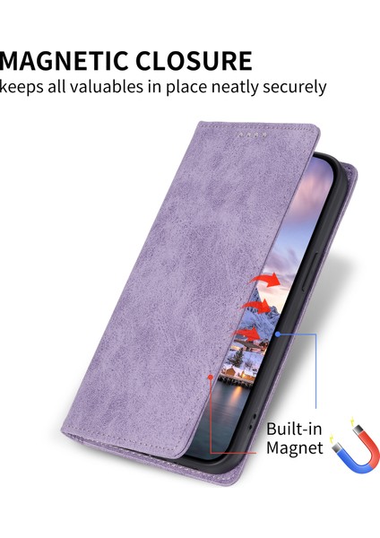 Rfıd Engelleme Cüzdan Kılıfı Apple iPhone 13 Pu Deri Stand Flip Business Phone Cover (Yurt Dışından)
