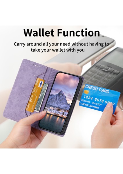 Rfıd Engelleme Cüzdan Kılıfı Apple iPhone 13 Pu Deri Stand Flip Business Phone Cover (Yurt Dışından)