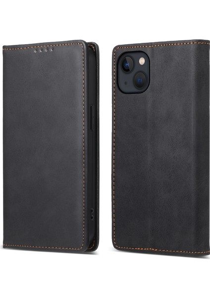 Rfıd Engelleme Cüzdan Kılıfı Apple iPhone 13 Pu Deri Stand Flip Business Phone Cover (Yurt Dışından)