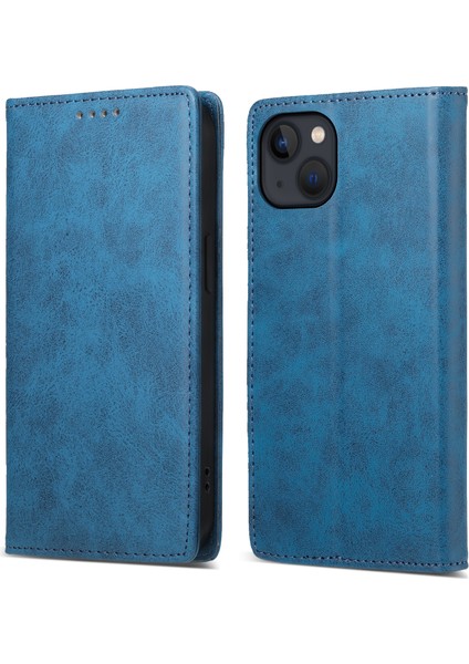 Rfıd Engelleme Cüzdan Kılıfı Apple iPhone 13 Pu Deri Stand Flip Business Phone Cover (Yurt Dışından)