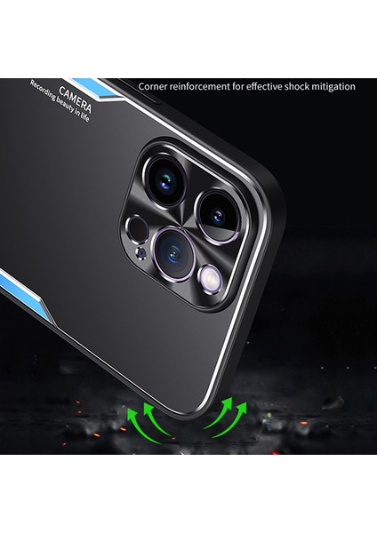 Apple iPhone 12 Pro , Tpu + Alüminyum Alaşımlı Telefon Kapak Kabuğu Kickstand ile Cep Telefonu Kılıfı (Yurt Dışından)