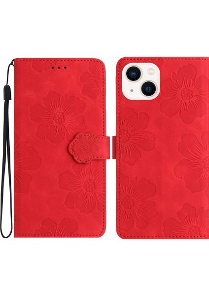 Apple iPhone 14 Cep Telefonu Kılıfı Pu Deri Basılı Stand Cüzdan Kapağı Kayış (Yurt Dışından)