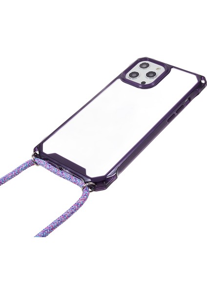 Apple iPhone 12 /12 Pro Acric ve Tpu Temiz Telefon Caseanti-Collision Koruma Kapağı Lanyard ile (Yurt Dışından)