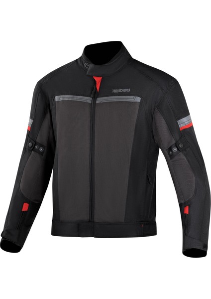 Valencia Yazlık Korumalı Motosiklet Montu (Siyah)