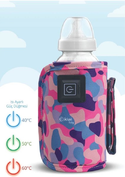 USB Taşınabilir 3 Kademeli Süt Şişe Bebek Biberon Isıtıcı