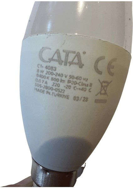 CT-4083 8W 6400K Beyaz LED Buji Ampul E14 Duylu (10 Adet) fiyatları