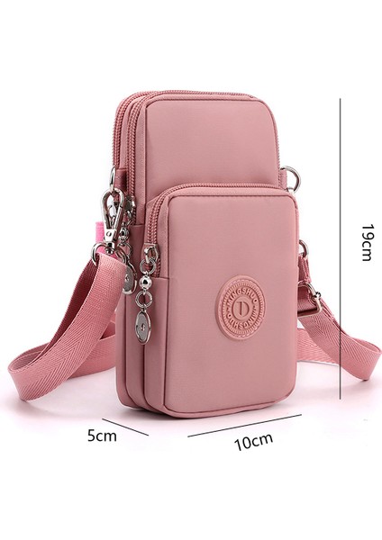 Suya Dayanıklı Naylon Çapraz Çanta: Akıllı Telefon Cüzdanı (Pembe) (Yurt Dışından)
