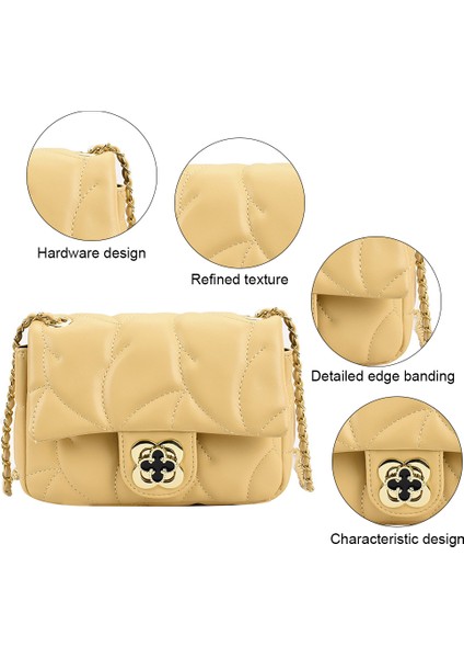 Kapitone Tasarım El Çantaları: Küçük Crossbody Clutch (Yurt Dışından)