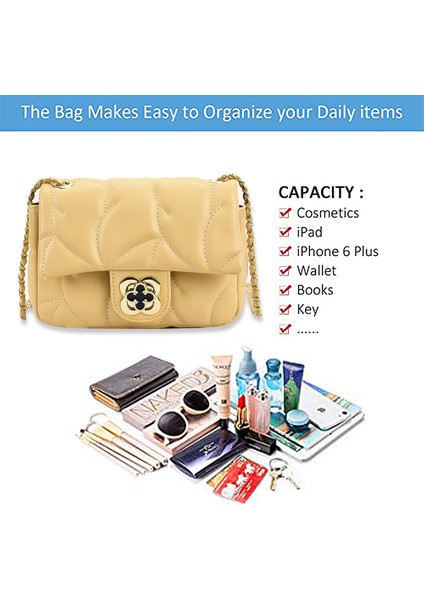 Kapitone Tasarım El Çantaları: Küçük Crossbody Clutch (Yurt Dışından)