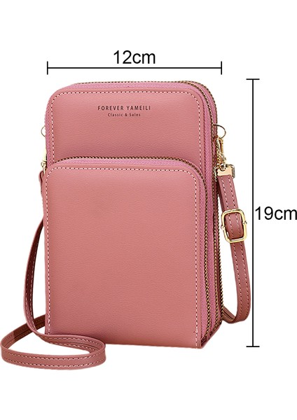 Küçük Deri Fermuarlı Crossbody Cep Telefonu Cüzdanı (Yurt Dışından) fiyatları