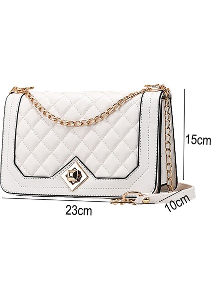 Kapitone Zincir Askılı Kadın Crossbody Çanta (Yurt Dışından)