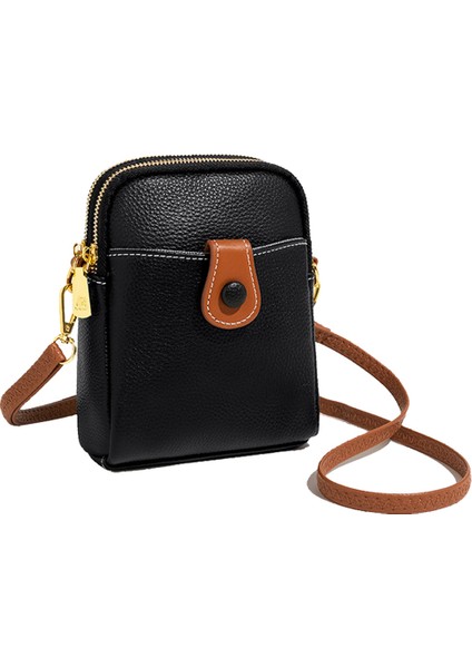 Günlük Deri Crossbody Çanta, Çok Fonksiyonlu Bozuk Para Cüzdanı (Yurt Dışından)